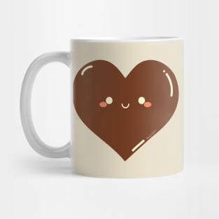 Dark chocolate heart Mug